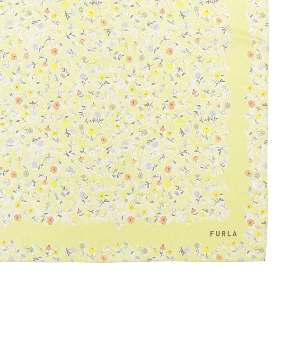 MOONBAT 【シルク100%】フルラ (FURLA) 小花柄 シルクプリントスカーフ 58cm×58cm 