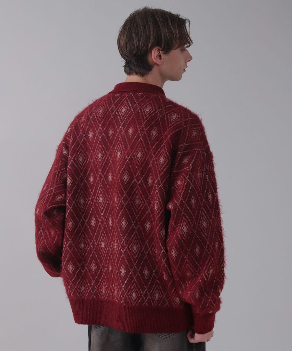 WEGO 【ユニセックス着用ITEM】アーガイルニットポロ 