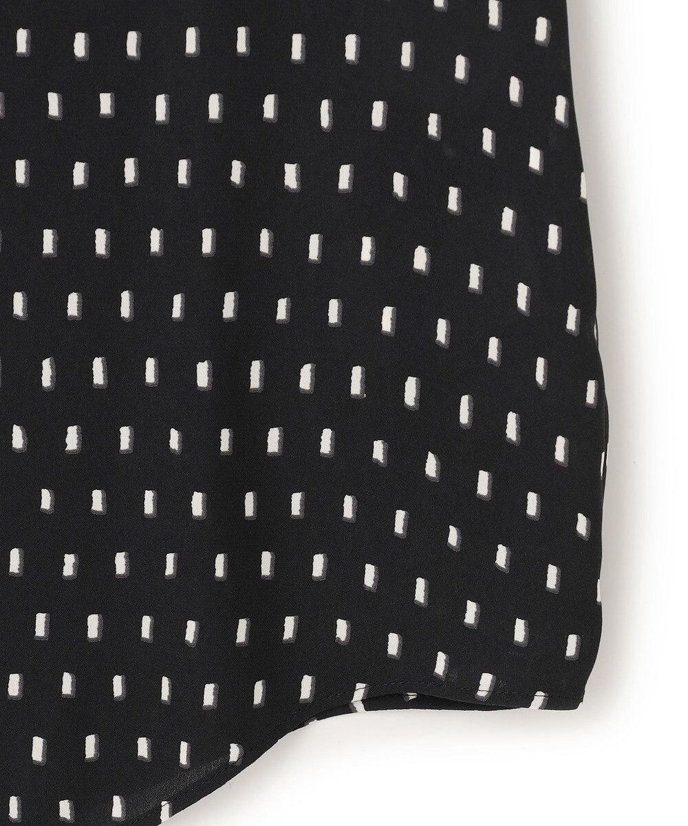 ICB L 【新色追加・WEB限定】BackSatinAmunzen キーネックブラウス 