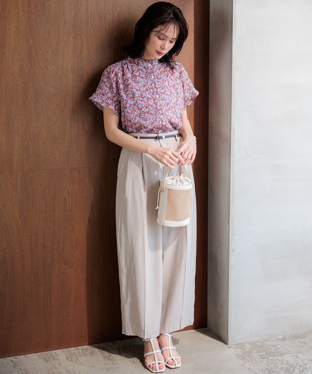 組曲 【先行予約】フラワーガーデンプリント ブラウス 