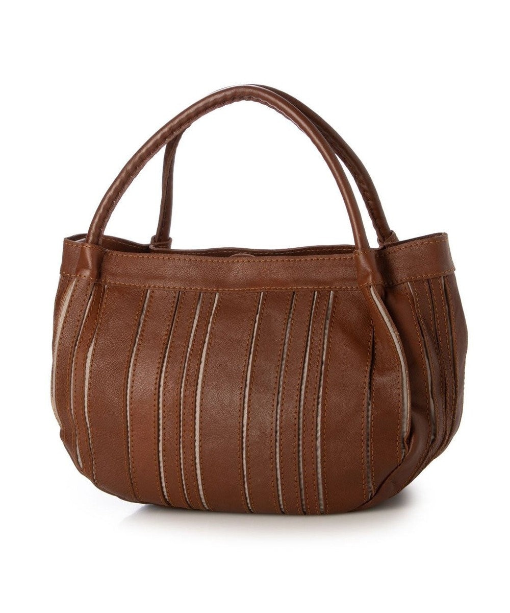 UNBILLION ピークスピーク PEAKS PEAK / ソフトレザーマルチストライプラウンド2wayバッグ 