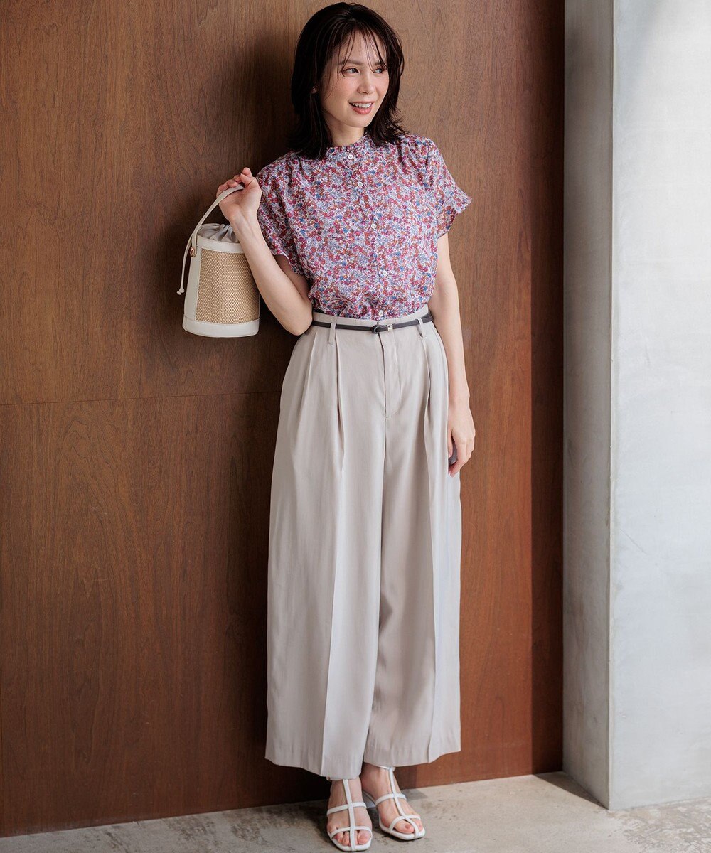 組曲 【先行予約】フラワーガーデンプリント ブラウス 