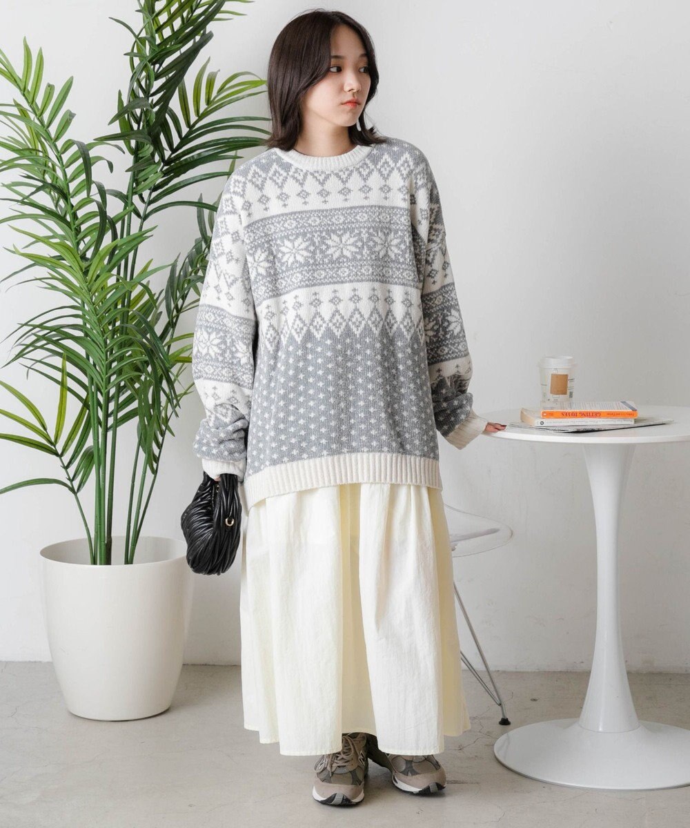 WEGO ベロアモール総柄プルオーバー 