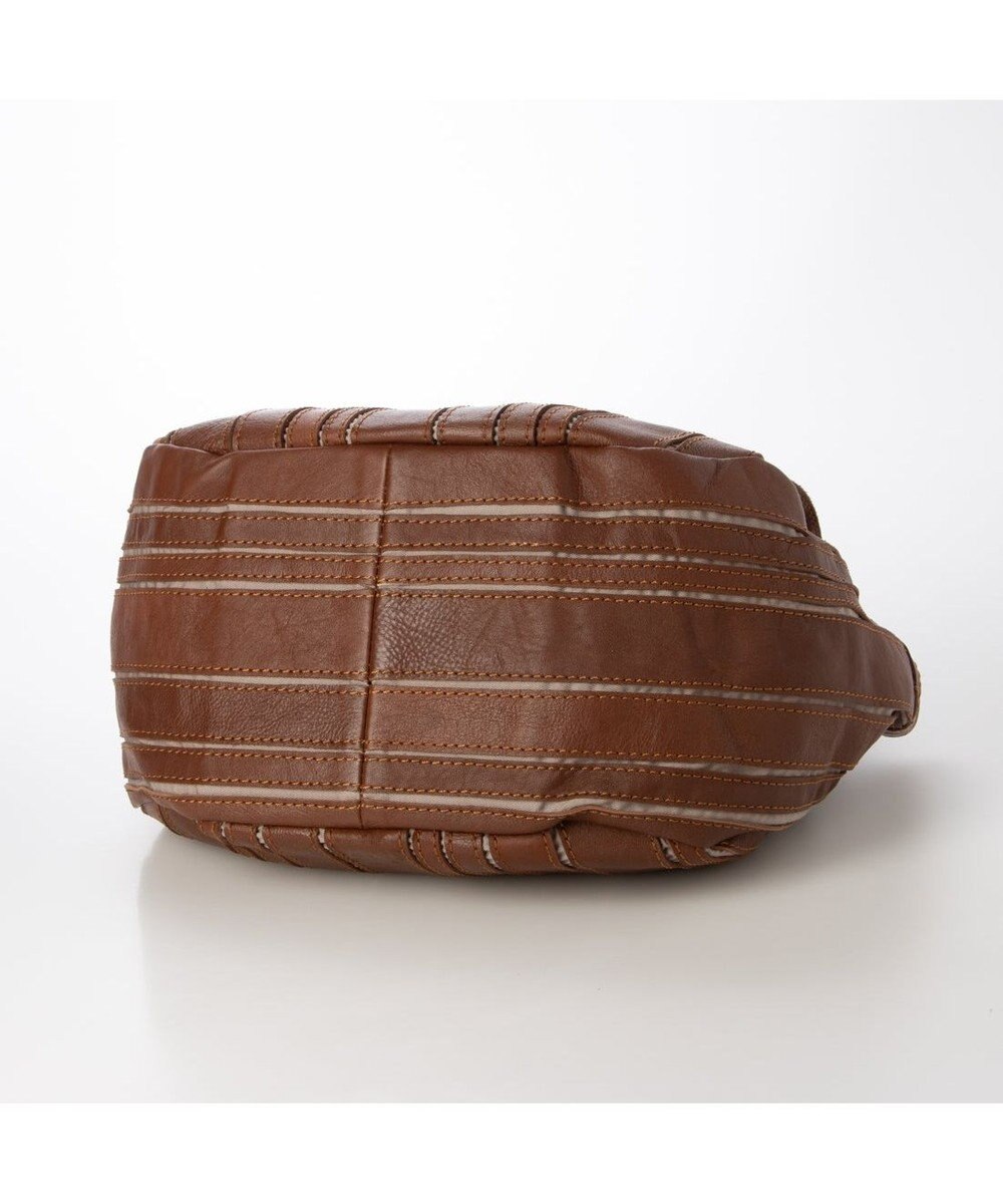 UNBILLION ピークスピーク PEAKS PEAK / ソフトレザーマルチストライプラウンド2wayバッグ 