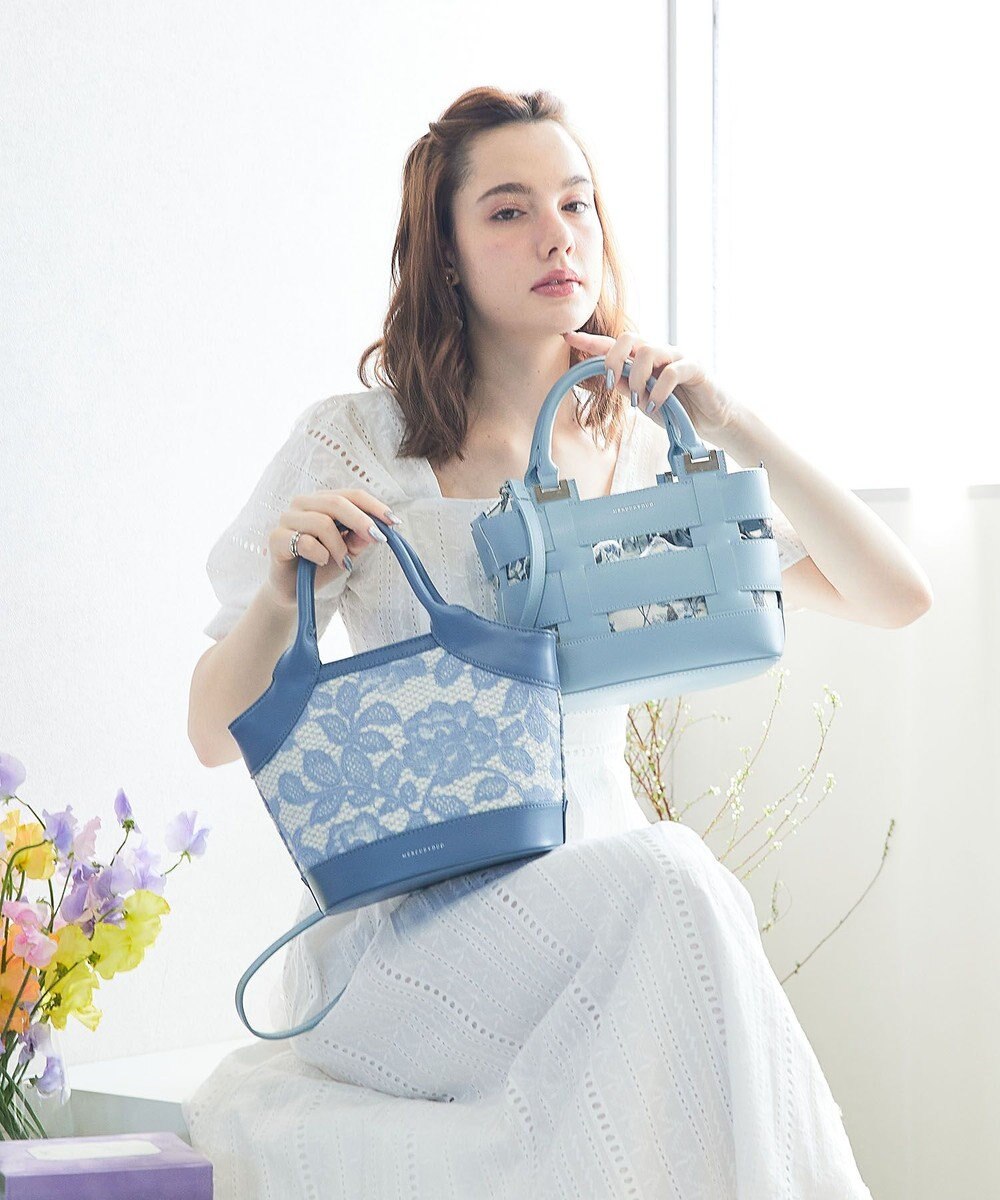 style code 【MERCURYDUO/マーキュリーデュオ】軽量メッシュ　花柄巾着付ミニトートバッグ 