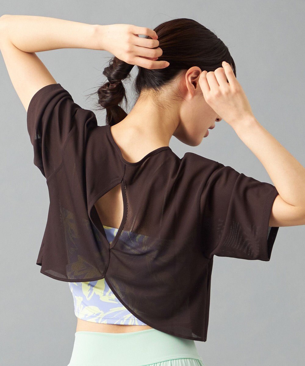 Chacott Chacott BALANCE シアーリブバックシャンTシャツ 
