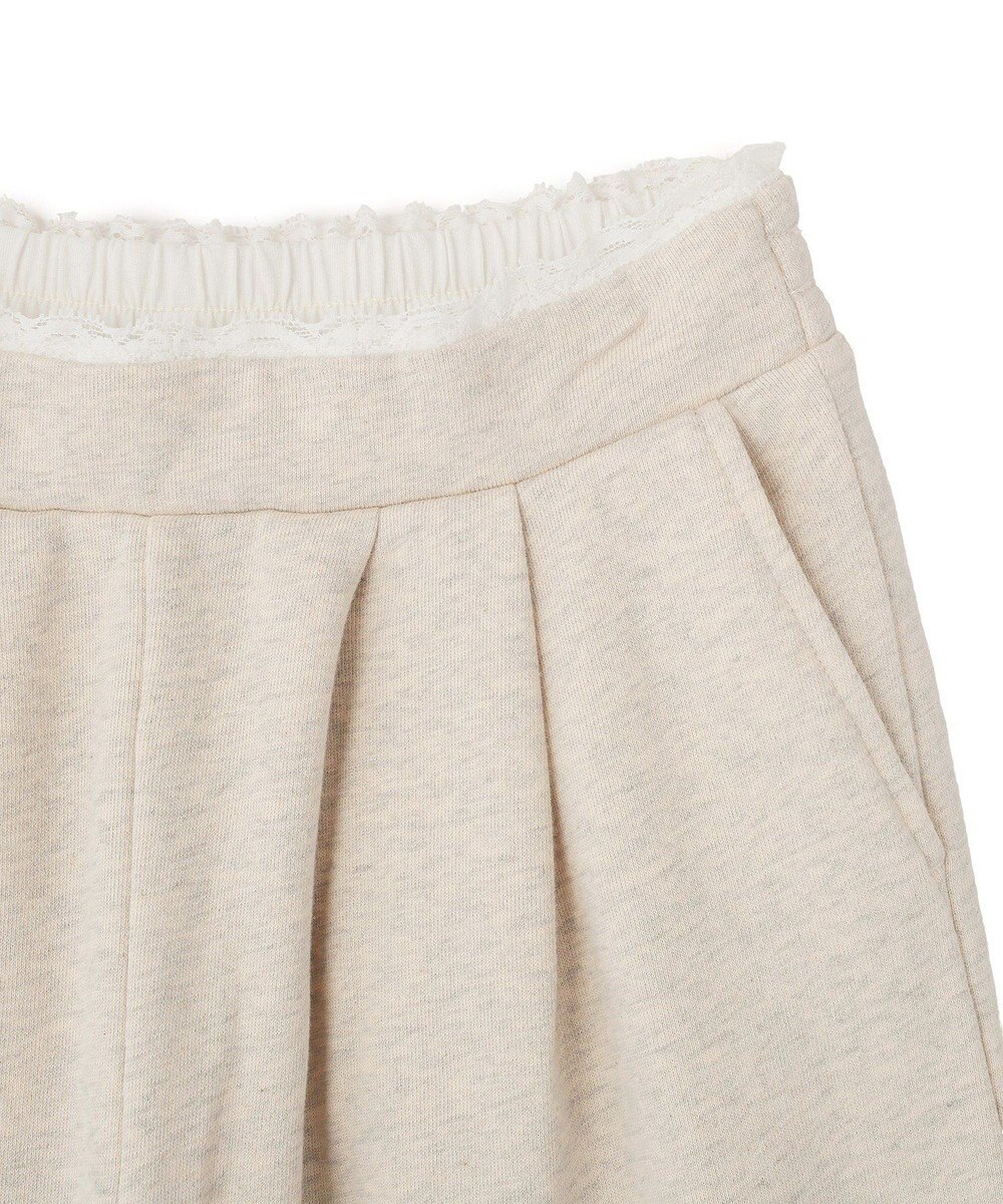 earth music&ecology レースレイヤード風スウェットパンツ 