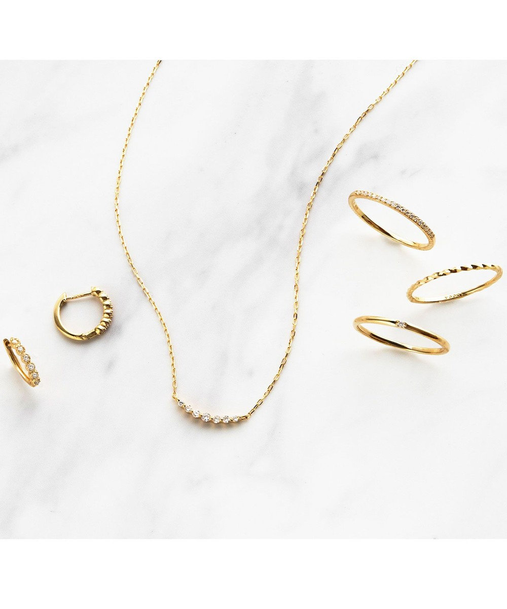 TOCCA 【WEB限定】FRILL DIAMOND PIERCED EARRINGS K10 ダイヤモンド ピアス 