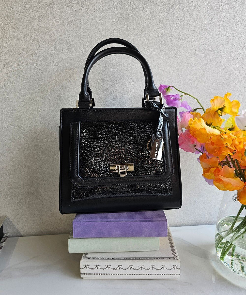 style code 【MERCURYDUO/マーキュリーデュオ】メタリッククラック調型押し フラップハンドバッグ 