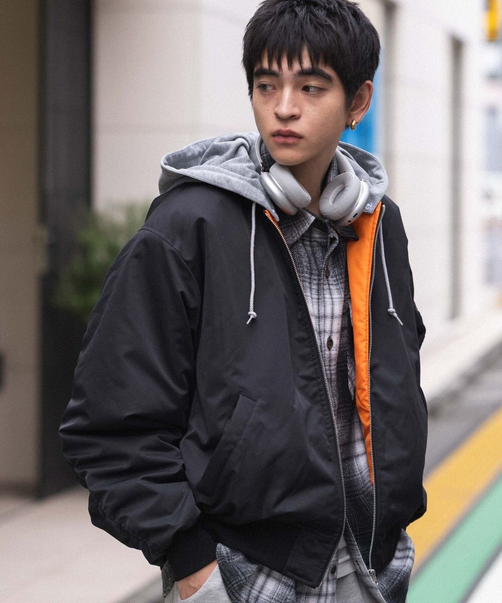 WEGO 【ユニセックス着用ITEM】2WAYフードパファーMA－1 