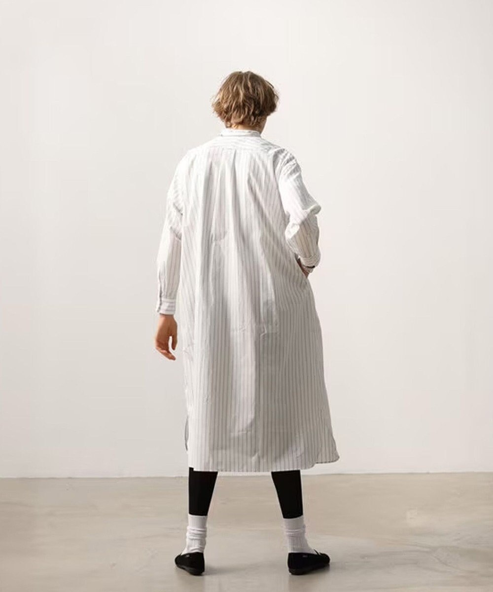 LENO STRIPE SHIRTS DRESS / ストライプシャツドレス 