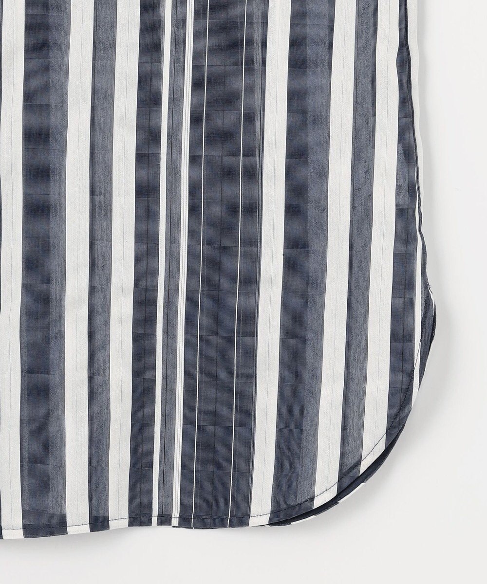 J.PRESS LADIES 【洗える】SHEER dobby ストライプ シャツカラー ブラウス 