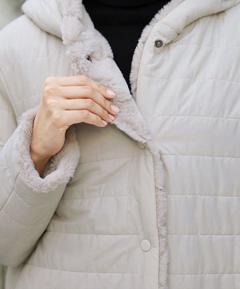 Tiaclasse 【2WAY】エコファーキルティングリバーシブルコート 