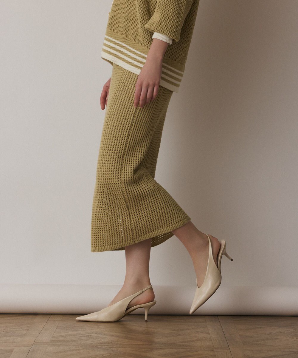 GRACE CONTINENTAL メッシュタイトニットスカート 