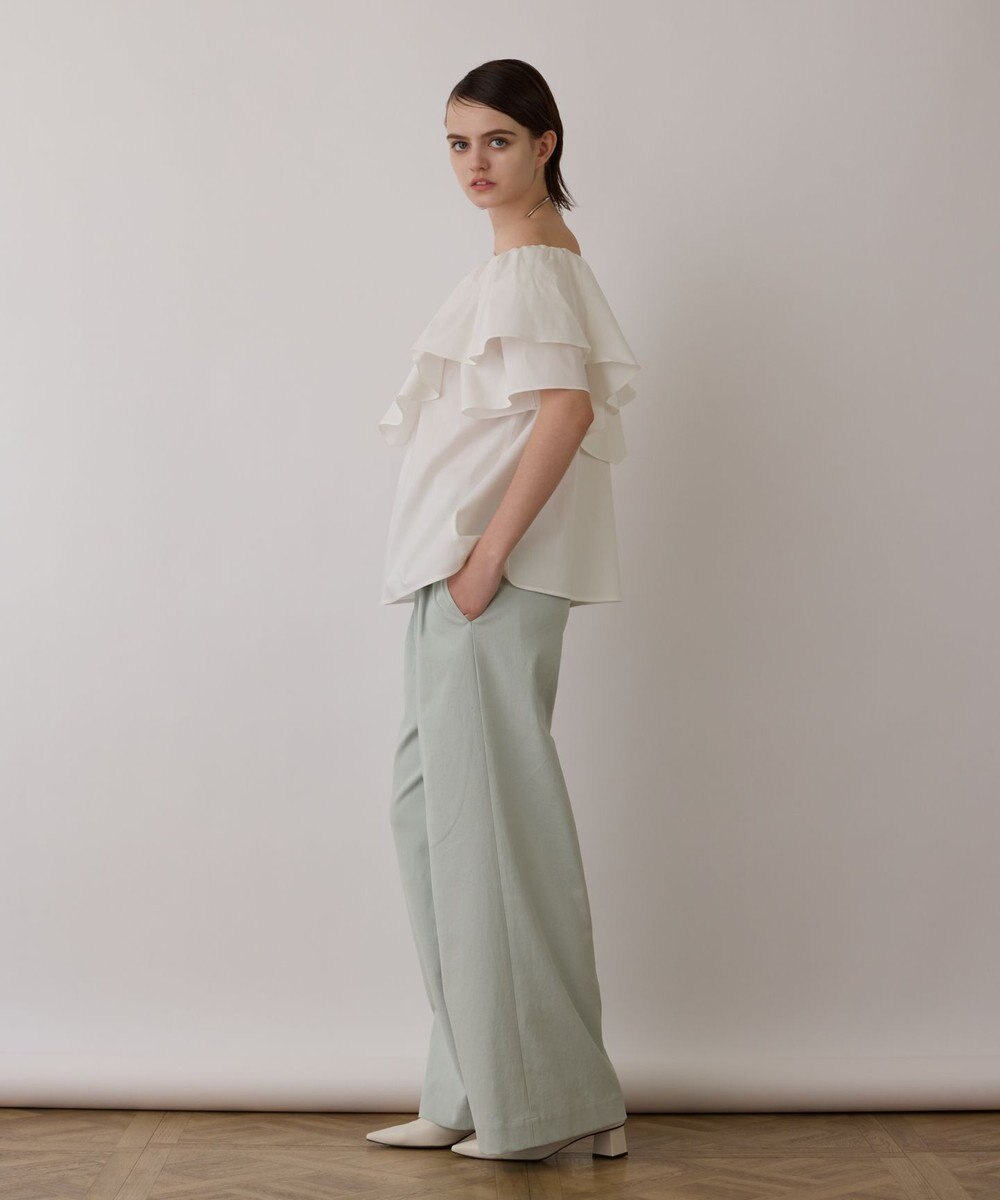 GRACE CONTINENTAL ストレッチワイドパンツ 