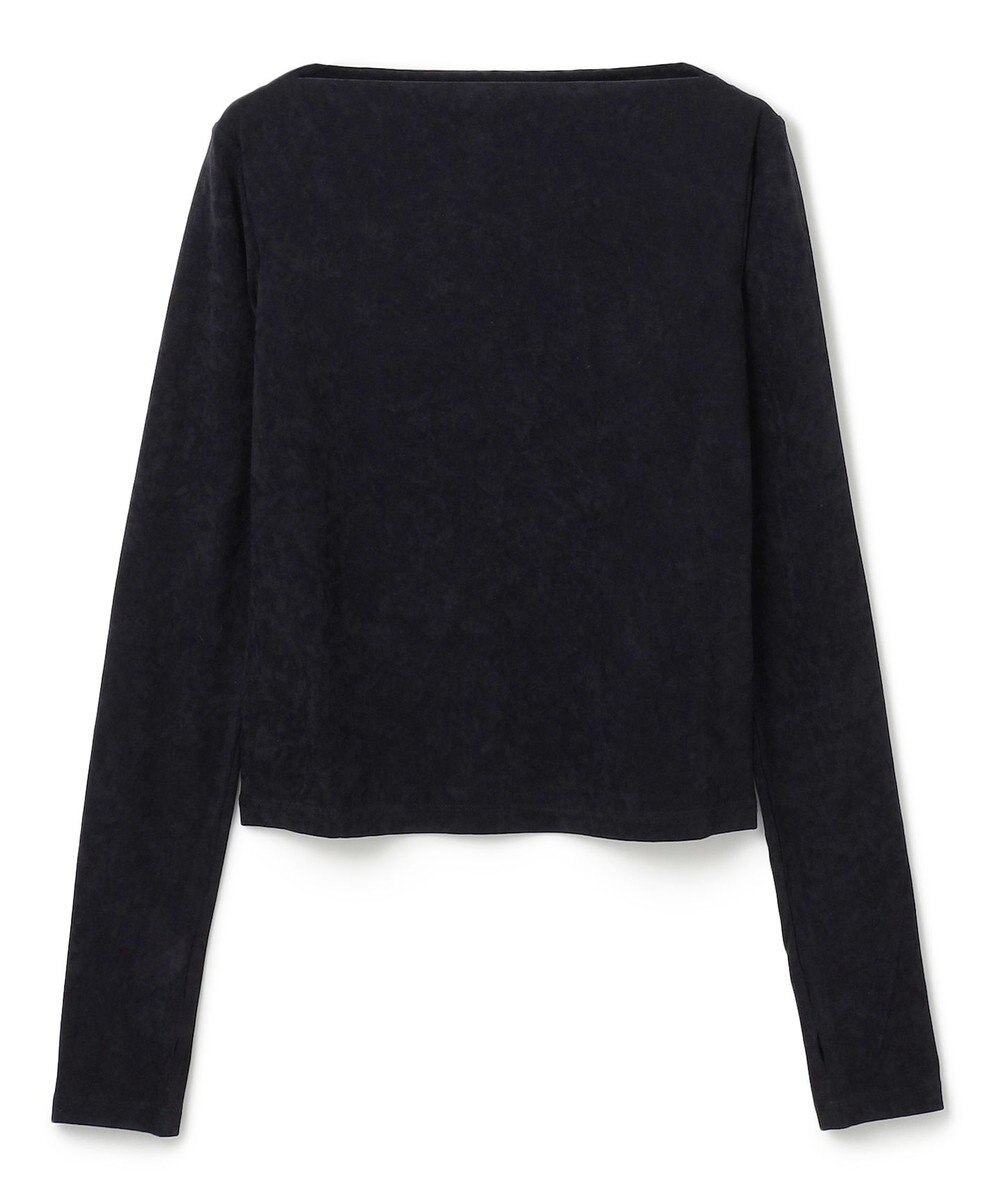 BEIGE， 【洗える・BAILA掲載】BUTLER / ストレッチベロアボートネックカットソー 