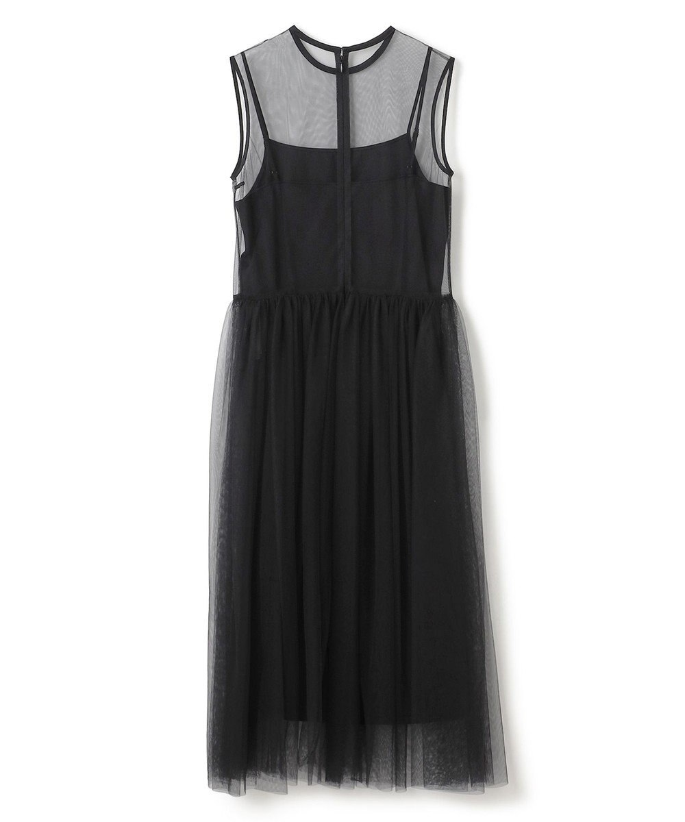 BEIGE， 【洗える・GISELe 4月号掲載】KALMIA / ノースリーブチュールドレス 