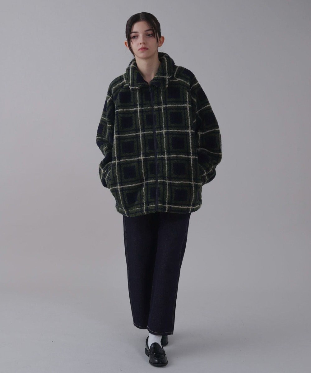 WEGO 【ユニセックス着用ITEM】ボアチェックブルゾン 