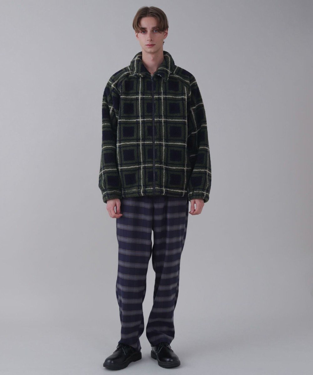 WEGO 【ユニセックス着用ITEM】ボアチェックブルゾン 