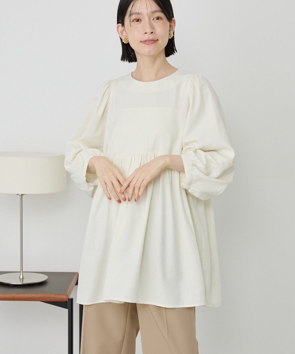 AMERICAN HOLIC DOTジャガードティアードブラウス 