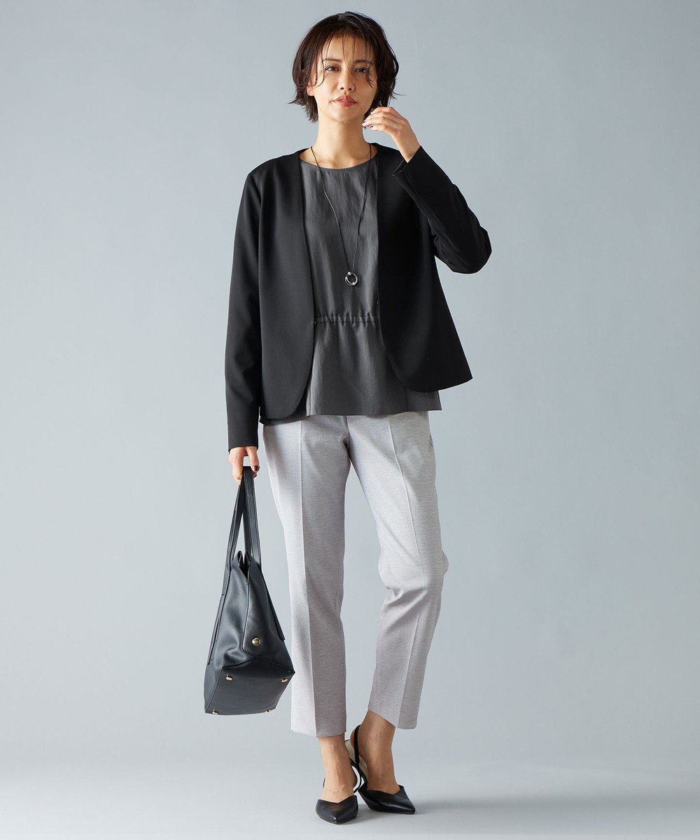 自由区 L 【セットアップ対応・洗える】モクロディ ノーカラージャケット 