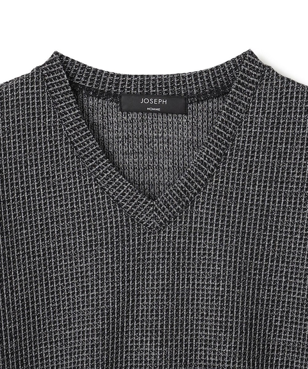 JOSEPH HOMME 新素材【清涼感】メランジクロスジャージー　Vネック半袖カットソー 