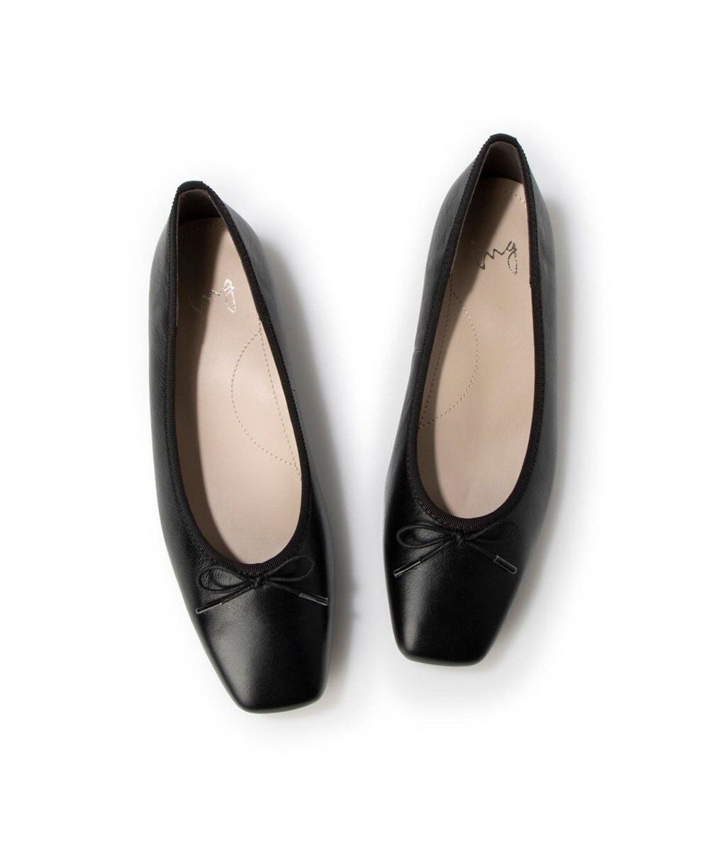 ing <ing>【WEB限定】スクエアトゥバレエシューズ 