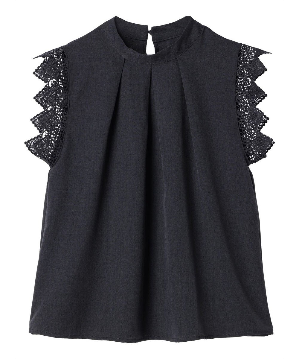 Green Parks ・ＥＬＥＮＣＡＲＥ　ＤＵＥ　リネンライクレースブラウス 