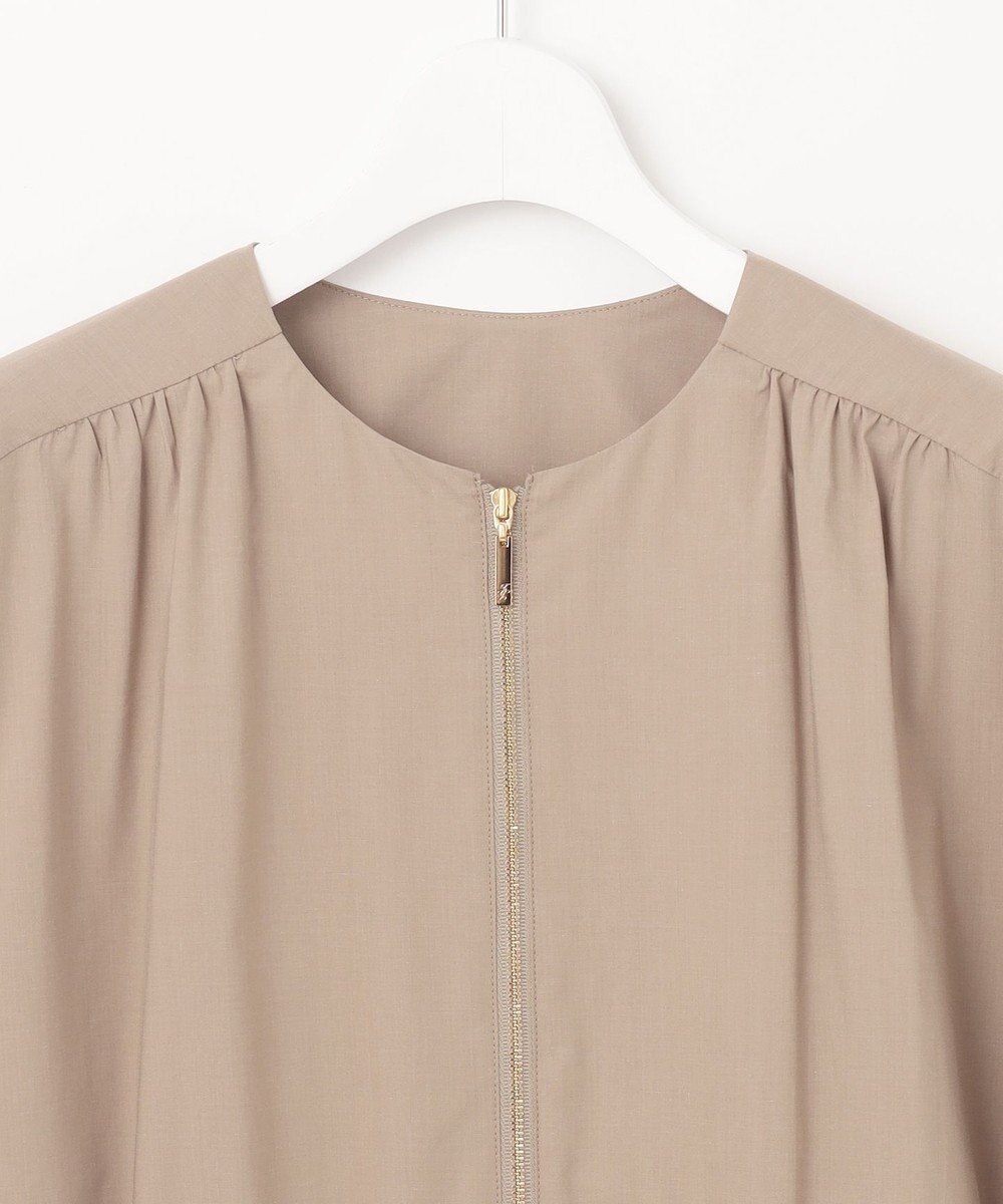 自由区 【洗える】テンセルコットンエンブロイダリー ジャケット 