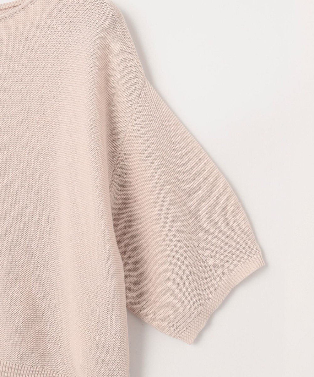 組曲 S 【WEB限定】コットンポリエステル5分袖リラクシー ニット 