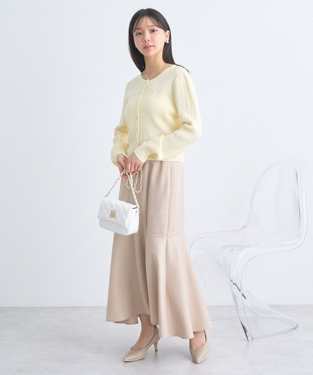 earth music&ecology ミニケーブルコンパクトカーディガン 