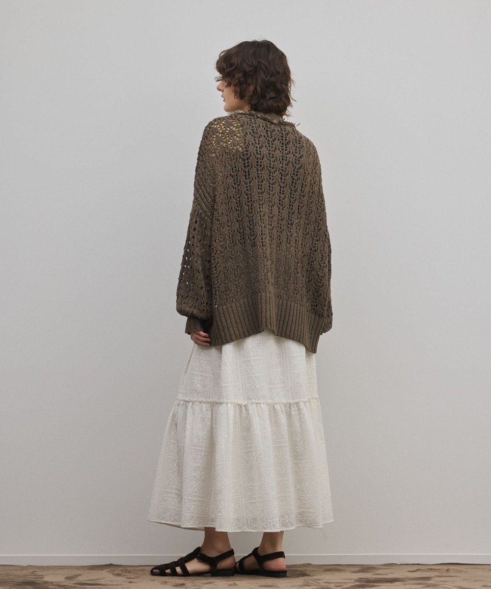 GRACE CONTINENTAL zipミドルニットカーディガン 