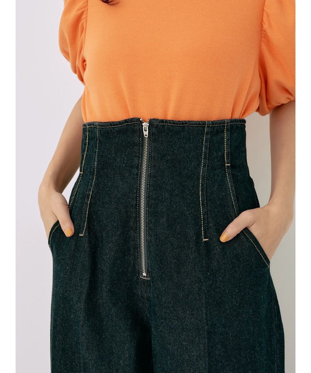 earth music&ecology フロントジップデニムパンツ 