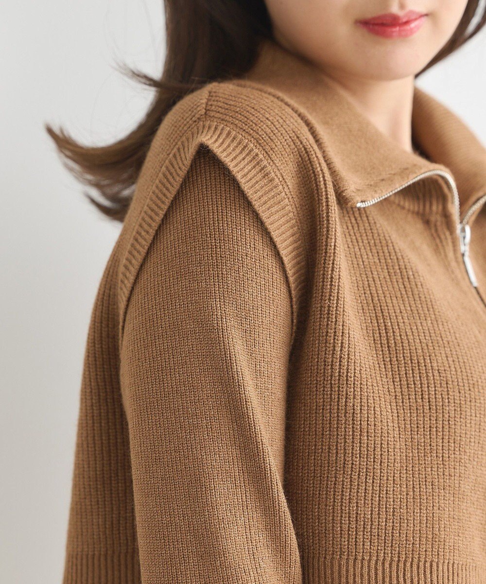 earth music&ecology ＳＥＴ２点ＺＩＰベスト＋ニットワンピース 