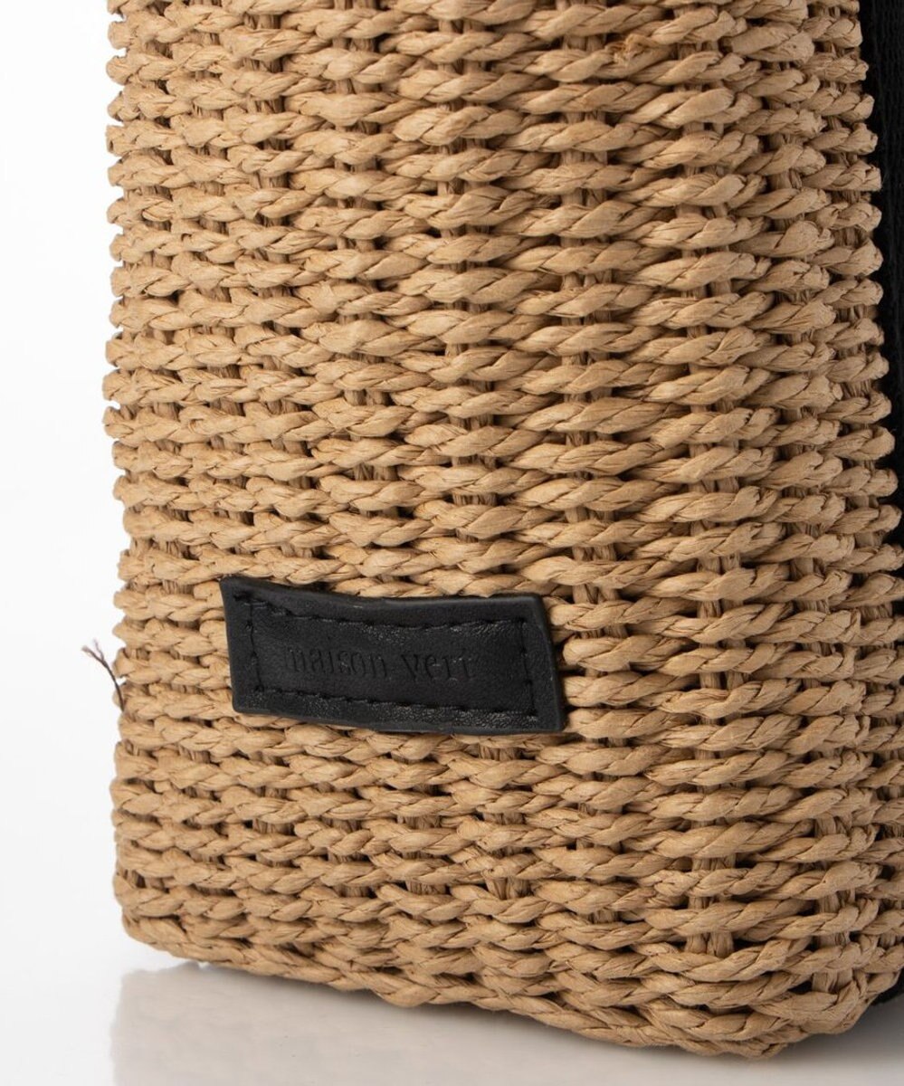 LA BAGAGERIE 【maison vert】 【ペーパー素材・多収納】リボンハンドル2WAYかごバッグ 