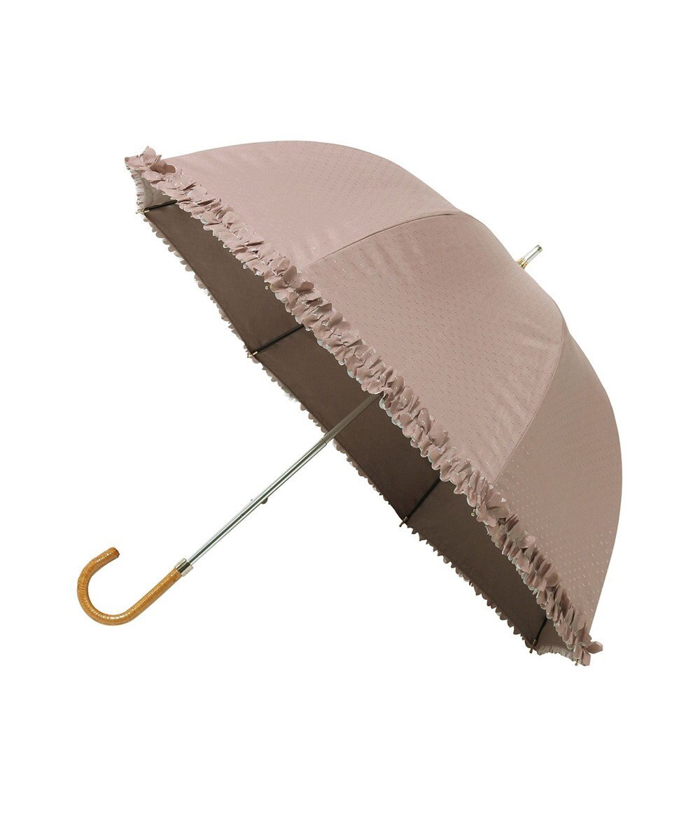 MOONBAT 【晴雨兼用日傘】LANVIN en Bleu (ランバン オン ブルー) 長傘 ドビーフリル 遮光 遮熱 UV 