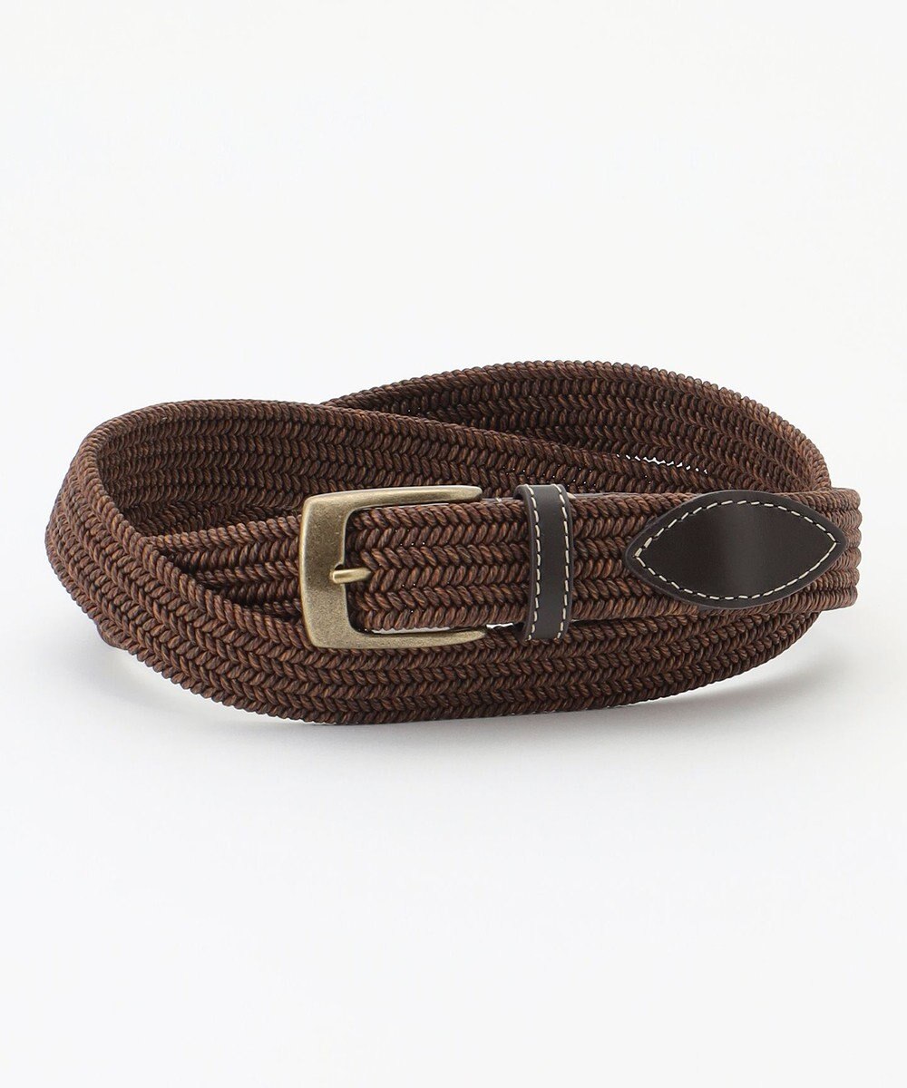 JOSEPH ABBOUD 【キングサイズ・イタリア素材・ストレッチ・日本製】 コットンメランジストレッチ ベルト 