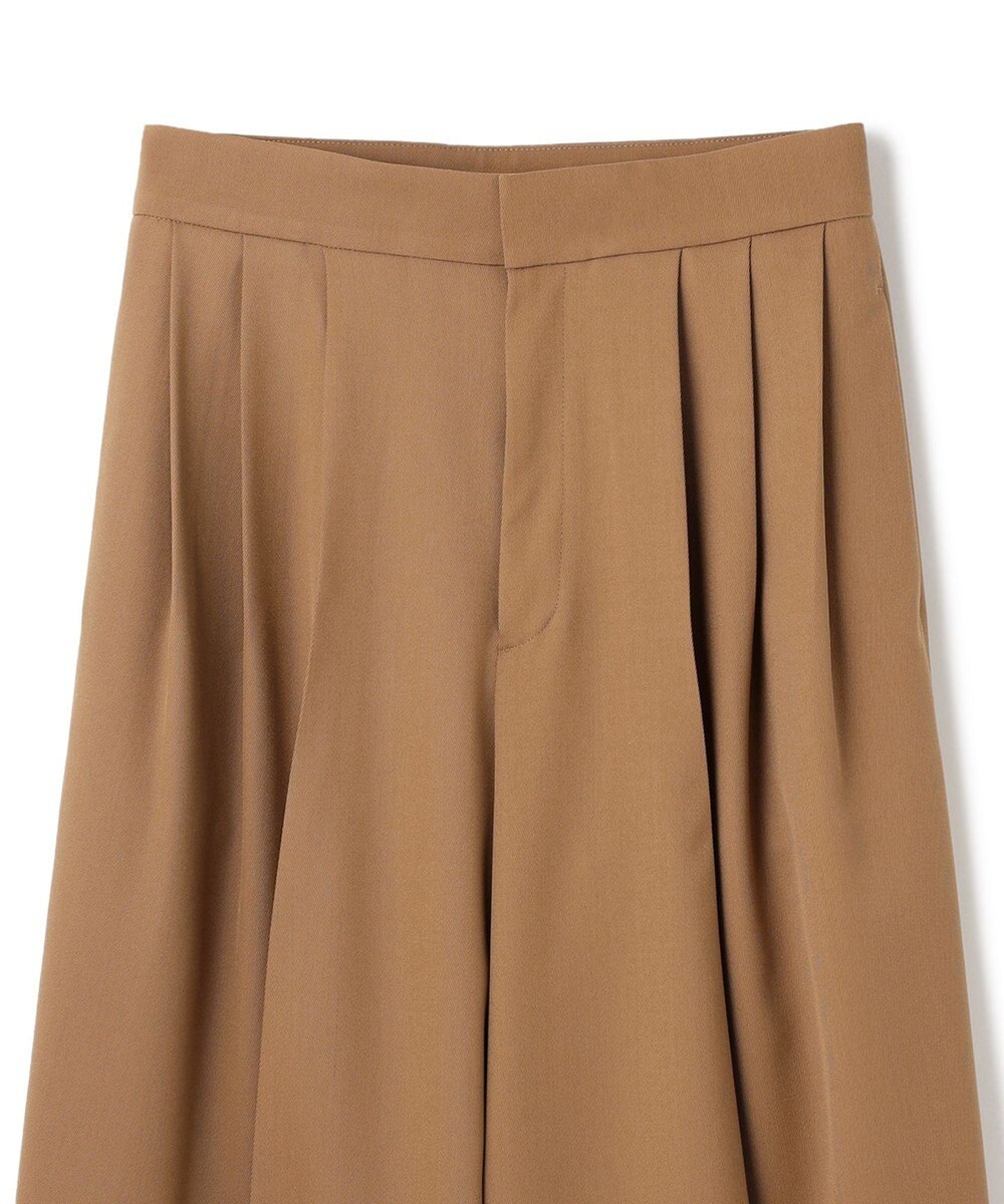 BEIGE， 【洗える】STEVIA / ウール混タックワイドパンツ 