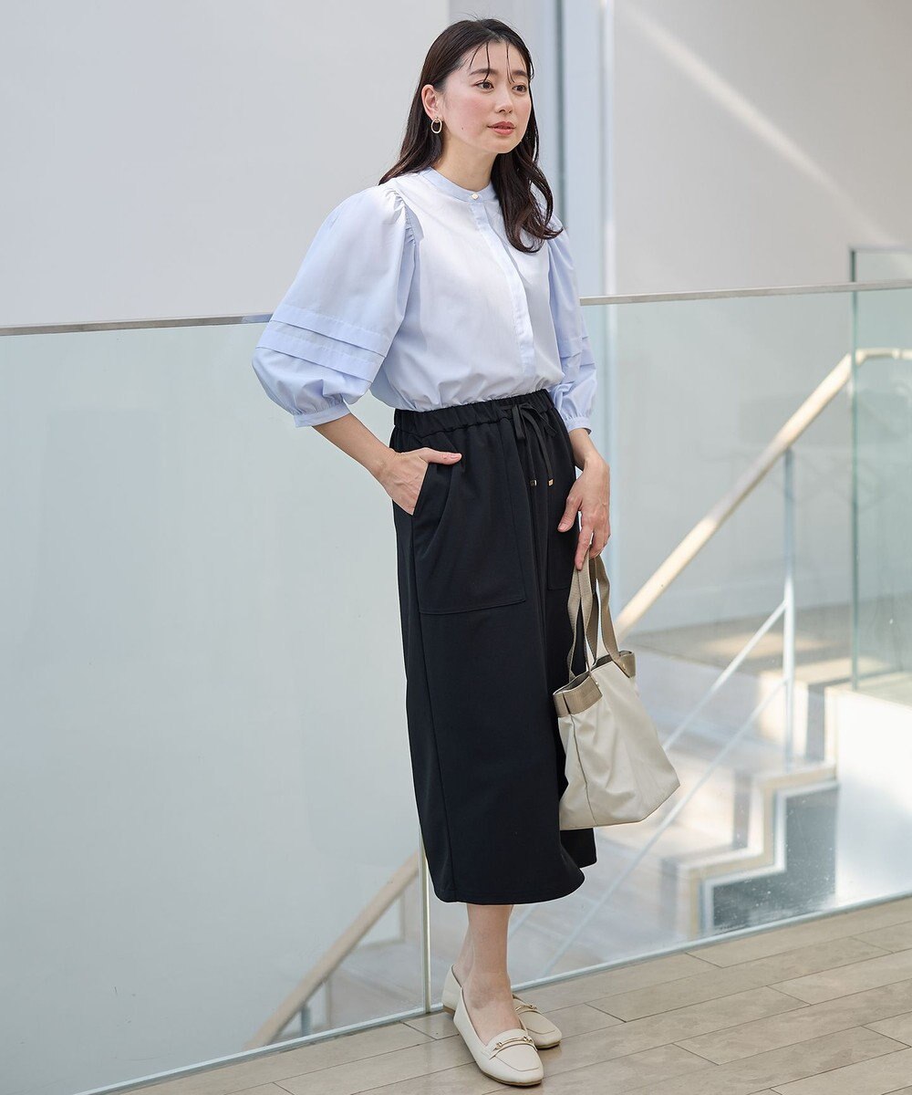 ANY 【接触冷感/UVカット/抗菌防臭/速乾】エニィファンクションタックスリーブブラウス 