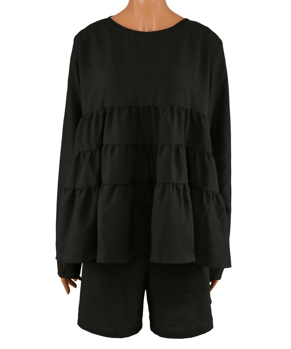 San-ai Resort（三愛水着楽園） 【WEB限定】5点セット キャップ付きUVカットタンキニ+ティアードラッシュセット水着【BeachQueen(ビーチクイーン）】 