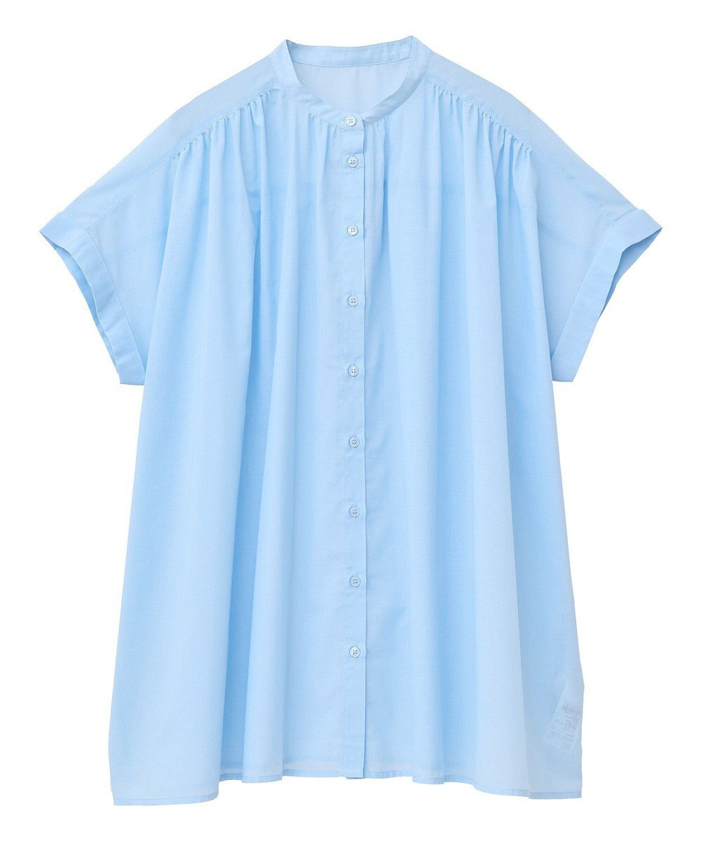 AMERICAN HOLIC イージーケア 接触冷感フレンチスリーブギャザーシャツ 