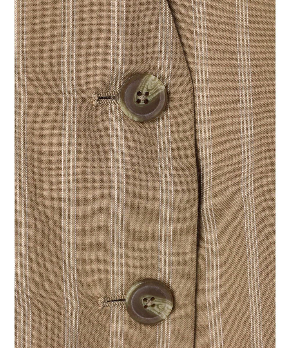 Green Parks 綿麻混シングルミディ丈ベスト 