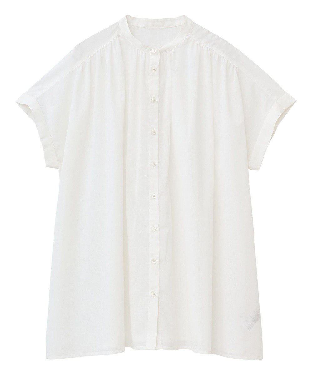 AMERICAN HOLIC イージーケア 接触冷感フレンチスリーブギャザーシャツ 