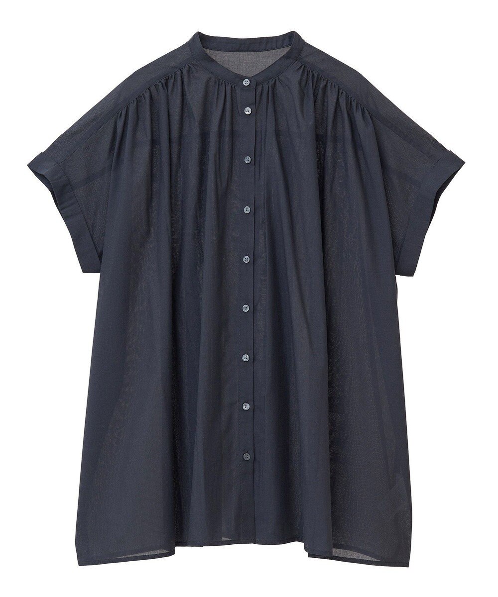 AMERICAN HOLIC イージーケア 接触冷感フレンチスリーブギャザーシャツ 