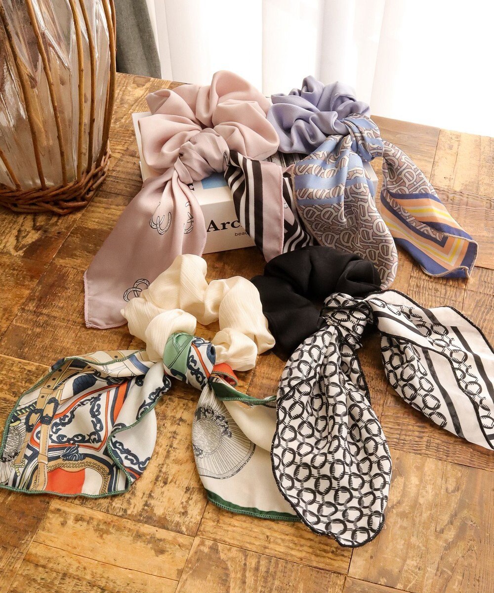 Tiaclasse 【2type】スカーフ柄シュシュ 