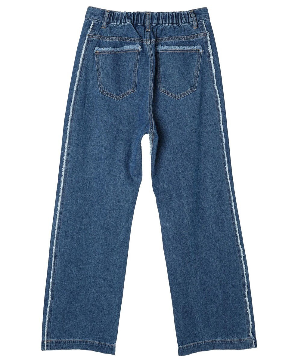 Green Parks ・Ｄｏｕｂｌｅ　Ｆｌａｇｓフリンジラインストレートデニム 