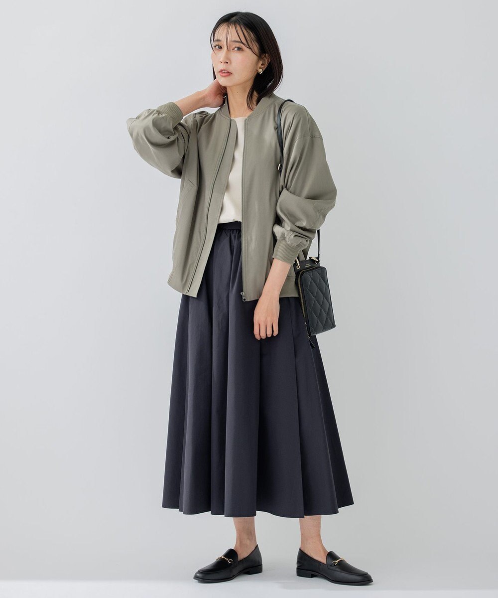 23区 【洗える】テンセルナイロンストレッチ MA-1 ブルゾン 