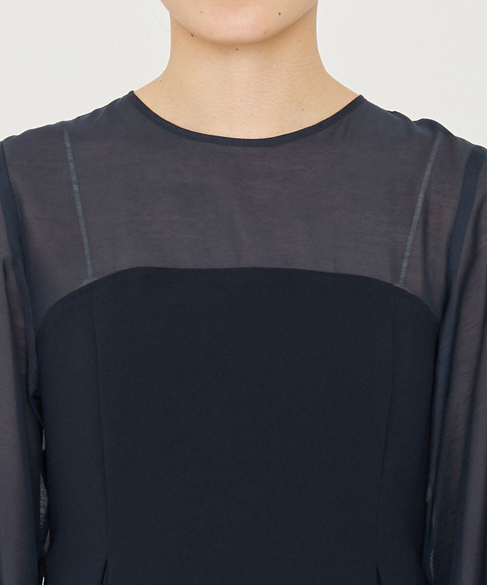 uncrave 【防シワ・洗濯機洗い可】ウォッシャブルダブルクロス ビスチェ ブラウス 