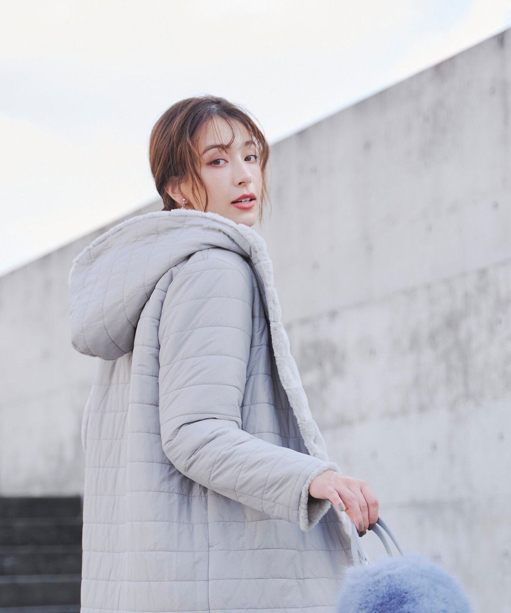 Tiaclasse 【2WAY】エコファーキルティングリバーシブルコート 