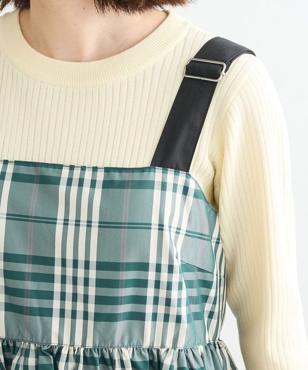 Green Parks ・ＳＵＧＡＲ　ＳＰＯＯＮ　チェックギャザーワンピース 